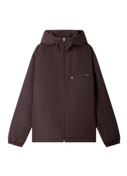 Sandro Heren Jack met capuchon en logo in de kleur Chocoladebruin