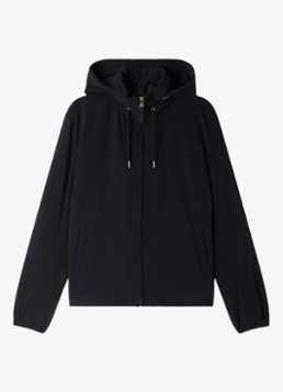 Sandro Heren Softshell jack met opbergbare capuchon en steekzakken in de kleur Black / Zwart