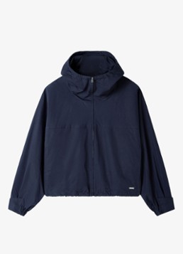 Sandro Heren Jack van katoen met capuchon en opstaande kraag in de kleur Midnight Blue / Blauw