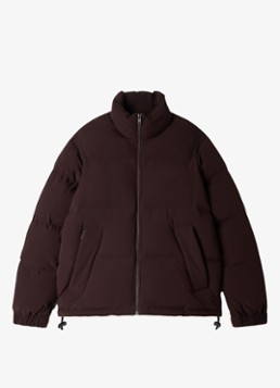 Sandro Heren Puffer jas met logo in de kleur Chocoladebruin