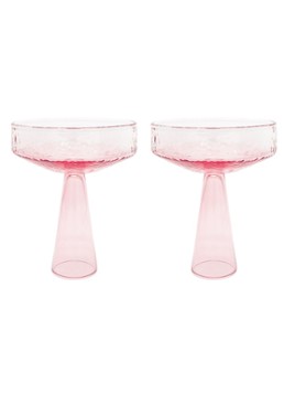 Brût Homeware Coupe glas 22,5 cl set van 2 Roze - Deal
