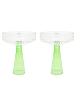 Brût Homeware Coupe glas 22,5 cl set van 2 Groen - Deal