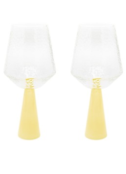 Brût Homeware Wijnglas 40 cl set van 2 Geel - Deal