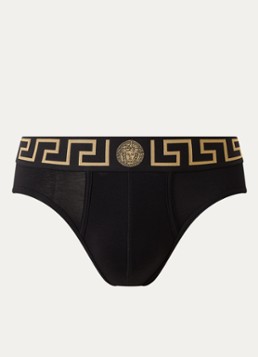 Versace Heren Slip met logoband in de kleur Zwart, maat: S
