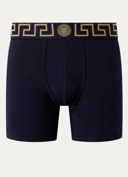 Versace Heren Boxershort met logoband in de kleur Donkerblauw, maat: S