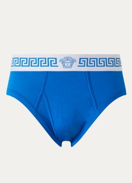 Versace Heren Boxershort met logoband in de kleur Blauw, maat: XXL