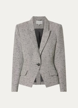 MUNTHE Dames Lawo blazer met schoudervulling en pailletten in de kleur Grijs, maat: 38
