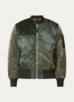 Alpha Industries Heren MA-1 gewatteerd bomberjack met steekzakken in de kleur Donkergroen, maat: XXL