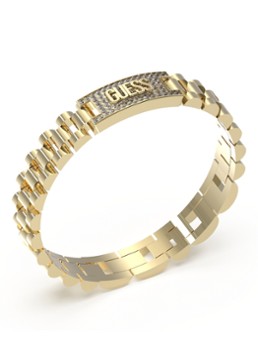 GUESS Heren Schakelarmband met kristal JUMB03200JWYGT-U in de kleur Goud
