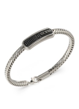 GUESS Heren Armband met kristal JUMB05018JWSTBKS in de kleur Zilver