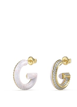 GUESS Dames Oorringen JUBE05436JWYGWHT-U in de kleur Goud