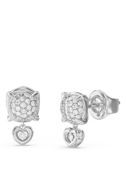 GUESS Dames Oorstekers JUBE05468JWRHT-U in de kleur Zilver