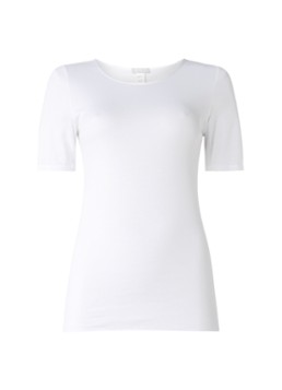 Hanro Dames Naadloos T-shirt met ronde hals in de kleur Wit, maat: L