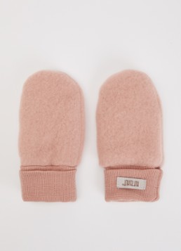 Huttelihut Meisjes Wanten van merino wol in de kleur Lichtroze, maat: 74\80