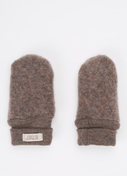 Huttelihut Meisjes Wanten van merino wol in de kleur Bruin, maat: 74\80