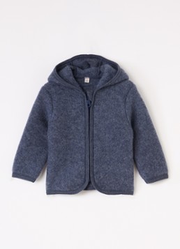 Huttelihut Meisjes Grofgebreid vest van merinowol in de kleur Blauw, maat: 92