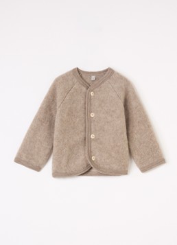Huttelihut Meisjes Jas van wol in de kleur Taupe, maat: 74