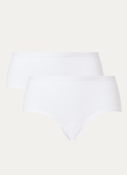 Falke Dames Daily Comfort hipster met logoband in 2-pack in de kleur Wit, maat: XXL