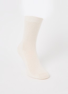 Falke Dames Cosy Wool sokken in kasjmierblend in de kleur Gebroken wit, maat: 39-42