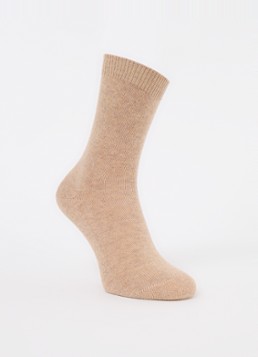 Falke Dames Cosy Wool sokken in kasjmierblend in de kleur Beige, maat: 35-38