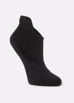 Falke Dames Keep Warm sneakersokken in scheerwolblend in de kleur Antraciet, maat: 35-36