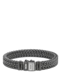 Buddha to Buddha Dames Julius schakelarmband van zilver in de kleur Donkergrijs