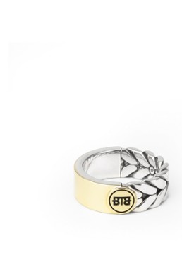 Buddha to Buddha Dames Barbara Dual ring van zilver met detail van 14 karaat goud in de kleur Zilver