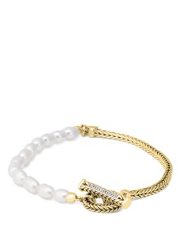 Buddha to Buddha Dames Barbara Mini Pearl armband verguld in de kleur Goud