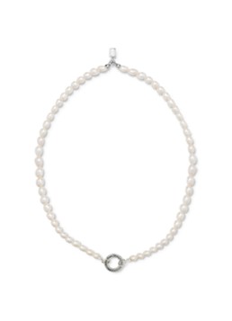 Buddha to Buddha Dames Barbara parelketting XS in de kleur Zilver