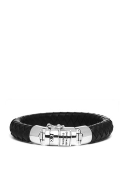 Buddha to Buddha Dames 544BL GV E - leer Bracelet Ben Gold Vermeil Black in de kleur Zwart