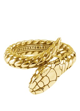 Buddha to Buddha Heren Ben ring XS Snake verguld in de kleur Goud