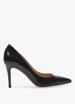 Gianvito Rossi Dames Gianvito 85 pump van leer in de kleur Zwart