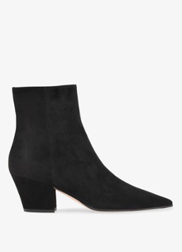Gianvito Rossi Dames Keinna Bootie 55 enkellaarsje van suède in de kleur Zwart