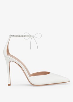 Gianvito Rossi Dames Montecarlo D'Orsay pump van leer in de kleur Wit