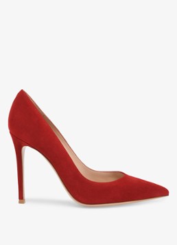 Gianvito Rossi Dames Gianvito 105 pump van suède in de kleur Rood