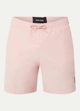 Lyle & Scott Heren Zwemshorts met steekzakken en logo in de kleur Roze, maat: L