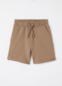 Lil 'Atelier Jongens NMNOmas loose fit korte broek met steekzakken in de kleur Hazelnootbruin, maat: 92