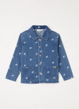 Lil 'Atelier Jongens NMMLivo spijkerjas met print in de kleur Jeans, maat: 92