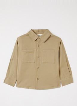 Lil 'Atelier Jongens NMMKoa overhemd met borstzakken in de kleur Khaki, maat: 104