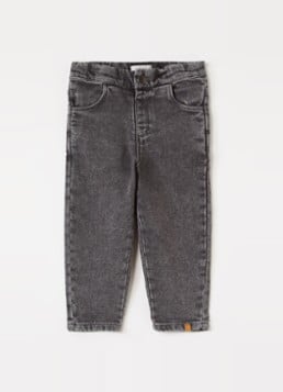 Lil 'Atelier Meisjes NMNLulia loose fit jeans met gekleurde wassing in de kleur Middengrijs, maat: 92