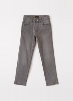LEE Jongens Darren straight leg jeans met stretch in de kleur Middengrijs, maat: 12-13Y=152