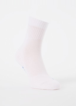 Falke Heren Run Rib sportsokken met logo in de kleur Wit, maat: 46-48