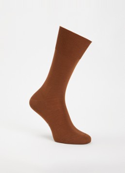 Falke Heren Climawool sokken in scheerwolblend in de kleur Donkerbruin, maat: 45-46