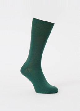 Falke Heren Climawool sokken in wolblend in de kleur Groen, maat: 39-40