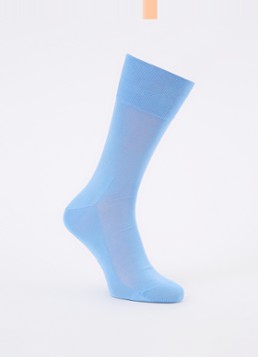 Falke Heren Tiago sokken in katoenblend in de kleur Blauwgrijs, maat: 39-40