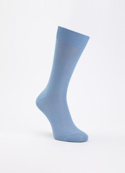 Falke Heren Tiago sokken in katoenblend in de kleur Staalblauw, maat: 39-40