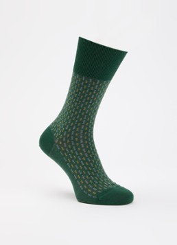 Falke Heren Airport sokken in scheerwolblend in de kleur Groen, maat: 39-40