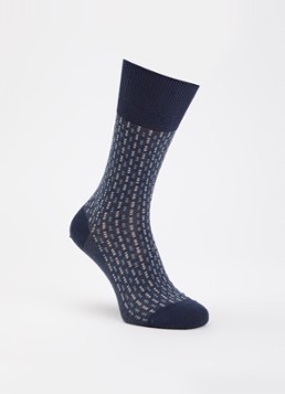 Falke Heren Airport sokken in scheerwolblend in de kleur Blauw, maat: 45-46