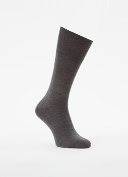 Falke Heren Climawool sokken in scheerwolblend in de kleur Grijsmele, maat: 39-40