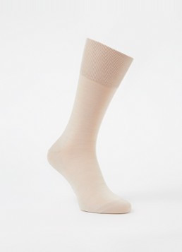 Falke Heren Climawool sokken in scheerwolblend in de kleur Beige, maat: 41-42